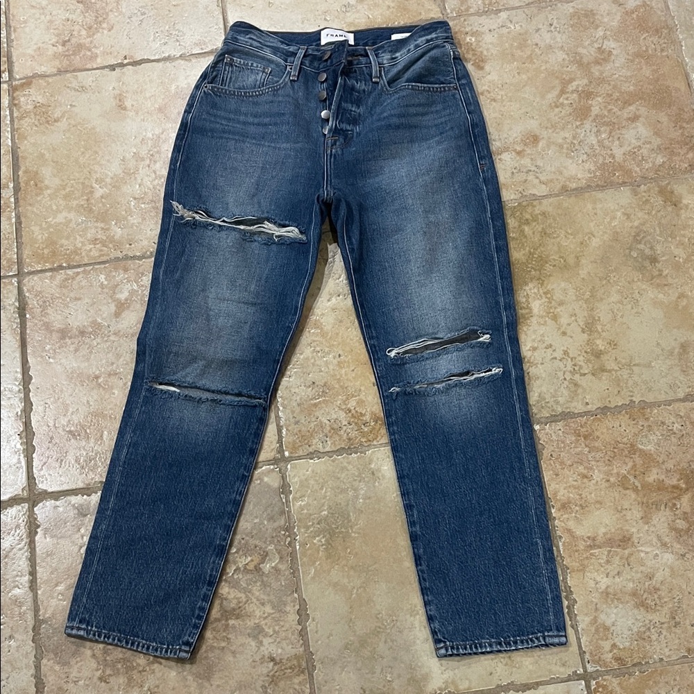 Frame Denim Button-Fly Blue Le Original Jeans 25